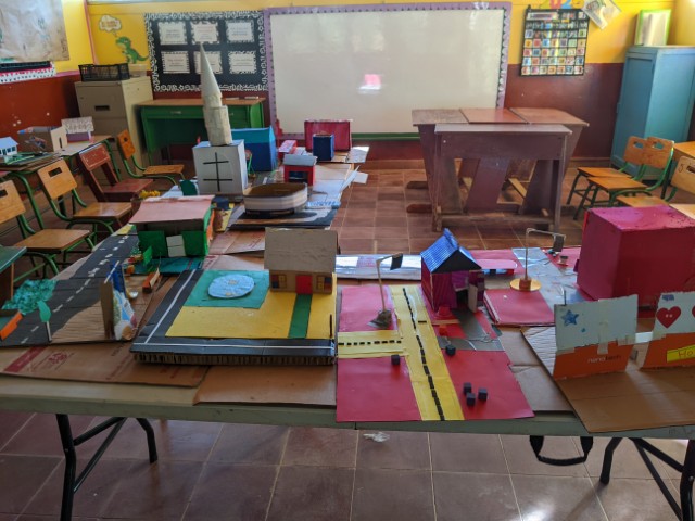 Cardboard city built by youth