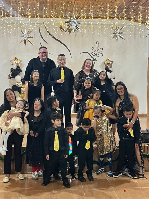 Group photo at Christmas program